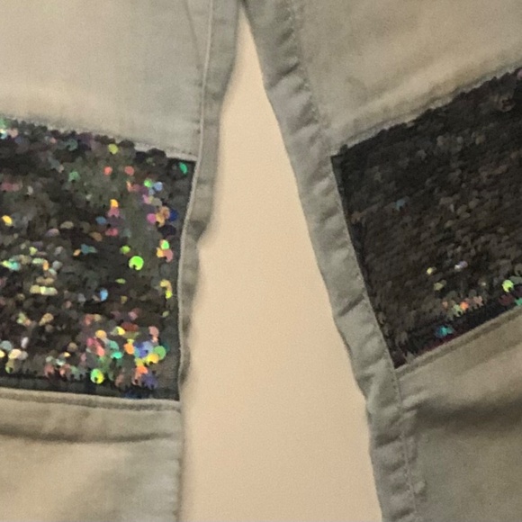 My Favorite Knit Denim Girls Jeans with knee sparkle design - Picture 12 of 12